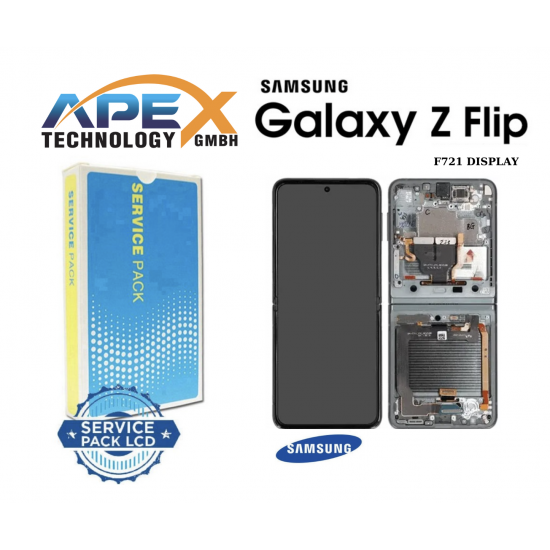 Samsung Galaxy F721 (Z Flip 4 5G 2022) Graphite Gray Inner  Display module LCD / Screen + Touch Graphite Gray GH82-29440A OR GH82-29441A OR GH82-30238A OR GH82-30239A