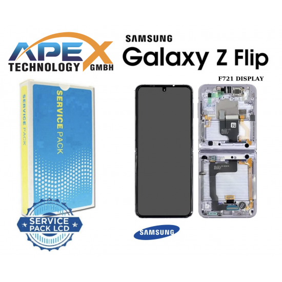 Samsung Galaxy F721 (Z Flip 4 5G 2022) Violet / Purple Inner Display module LCD / Screen + Touch Purple GH82-29440B OR GH82-29441B OR GH82-30238B OR GH82-30239B