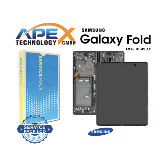 Samsung Galaxy SM-F916 (Z Fold 2 5G 2020) BLACK INNER (BLACK HINGE) Display module LCD / Screen + Touch GH82-23968A or GH82-23969A