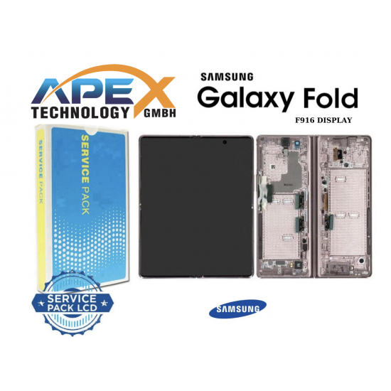 Samsung Galaxy F916 (Z Fold 2 5G 2020) LCD Display module LCD / Screen + Touch BRONZE INNER (BRONZE HINGE) LCD - GH82-23968B OR GH82-23969B