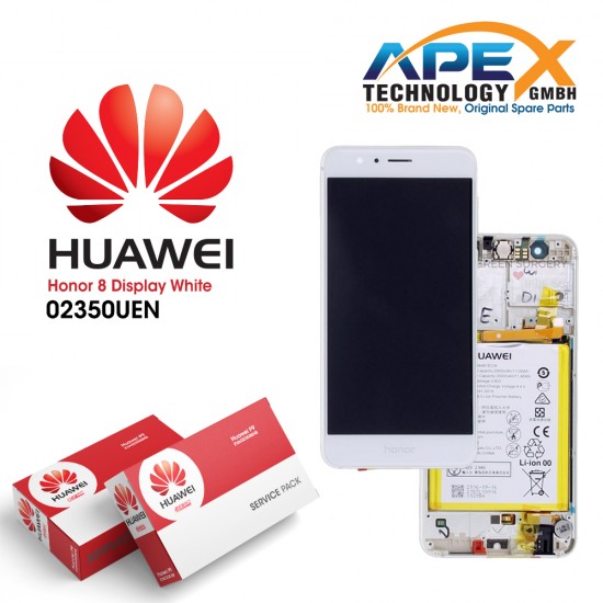 Huawei Honor 8 (FRD-L09, FRD-L19) Display module LCD / Screen + Touch + Battery White 02350UEN