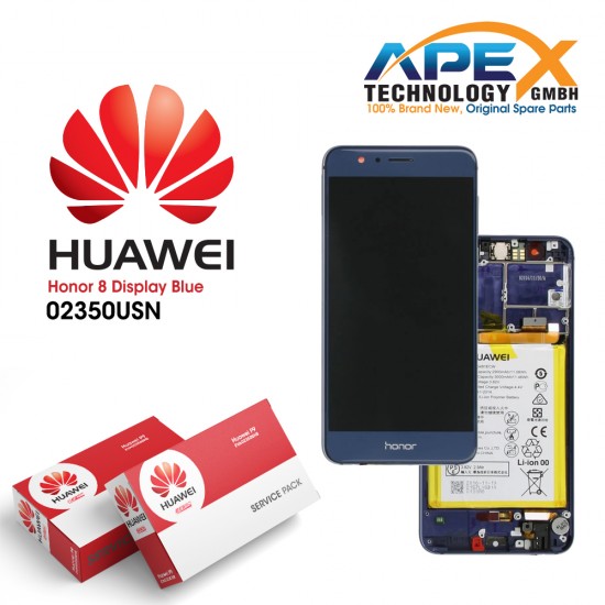 Huawei Honor 8 (FRD-L09, FRD-L19) Display module LCD / Screen + Touch + Battery Blue 02350USN