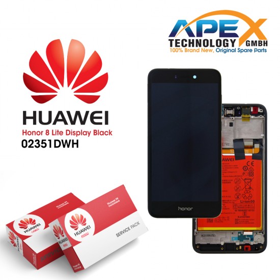 Huawei Honor 8 Lite Display module LCD / Screen + Touch + Battery Black 02351DWH