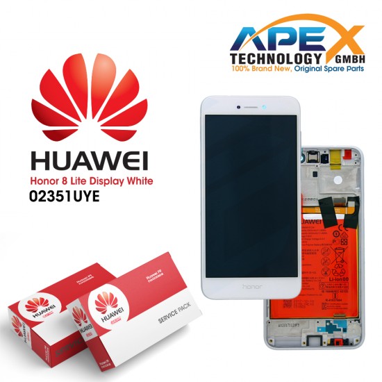 Huawei Honor 8 Lite Display module LCD / Screen + Touch + Battery White 02351UYE