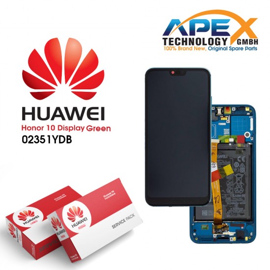 Huawei Honor 10 (2018 ) Display module LCD / Screen + Touch + Battery Assembly - Green - 02351YDB