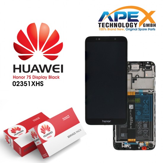 Huawei Honor 7S (2018) BLACK Display module LCD / Screen + Touch + Battery - Black - 02351XHS