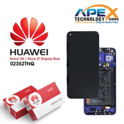 Huawei Honor 20/Nova 5T (2019)  Display module LCD / Screen + Touch + Battery - Sapphire Blue - 02352TNQ OR 02352SMQ