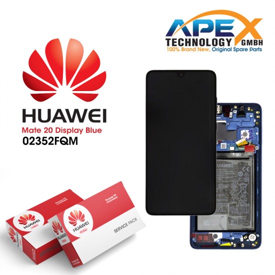 Huawei Mate 20 (HMA-L09, HMA-L29) Display module LCD / Screen + Touch + Battery Midnight Blue 02352FQM
