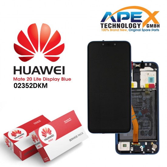 Huawei Mate 20 Lite (SNE-LX1 SNE-L21) Display module LCD / Screen + Touch + Battery Sapphire Blue 02352DKM OR 02352GTT