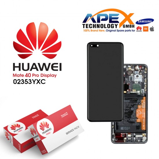 HuaweiMate 40 Pro NOH-NX9 Display module LCD / Screen + Touch + Frame + Battery Silver 02353YXC