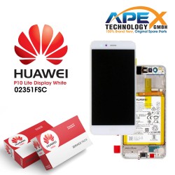 Huawei P10 Lite (WAS-L21) Display module LCD / Screen + Touch + Battery White 02351FSC OR 02351FSB