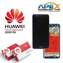 Huawei P10 Lite (WAS-L21) Display module LCD / Screen + Touch + Battery Blue 02351FSL