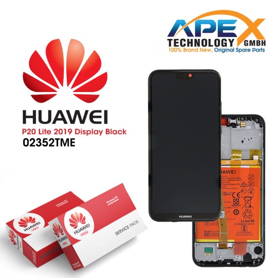 Huawei P20 Lite 2019 (GLK-L21) Display module LCD / Screen + Touch + Battery Midnight Black 02352TME