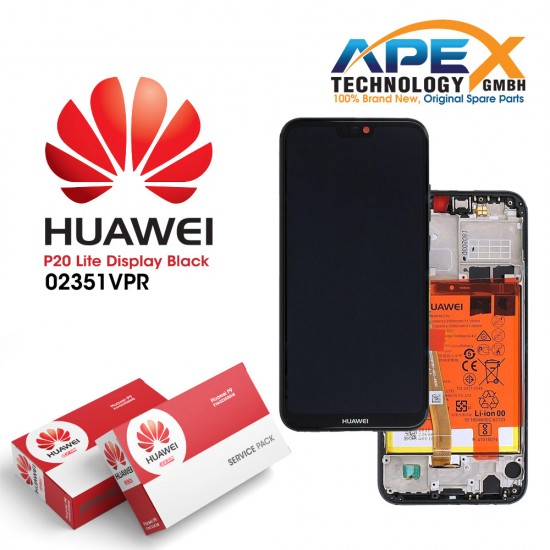 Huawei P20 Lite 2019 (GLK-L21) Display module LCD / Screen + Touch + Battery Midnight Black 02352TME