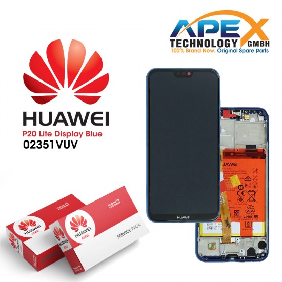 Huawei P20 Lite (ANE-L21) Display module LCD / Screen + Touch + Battery klein Blue 02351VUV OR 02352CCK OR 02351XUA