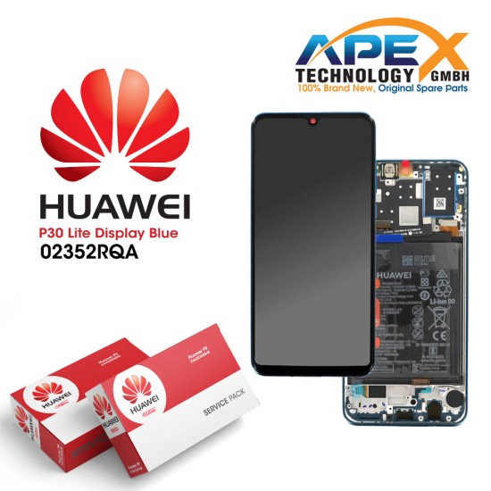 Huawei P30 Lite (48 MP MAIN) (2019) BLUE PEACOCK LCD / Screen + Touch + Battery peacock Blue 02352RQA