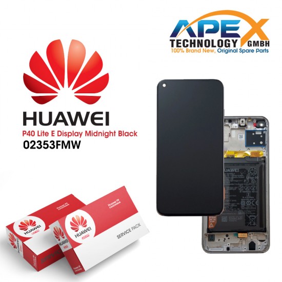 Huawei P40 Lite E (ART-L28 ART-L29) Display module LCD / Screen + Touch + Battery Midnight Black 02353FMW