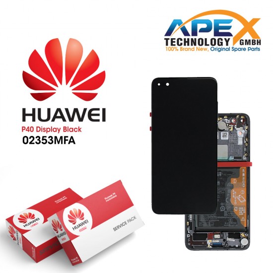 Huawei P40 (ANA-NX9 ANA-LX4) Display module LCD / Screen + Touch + Battery Black 02353MFA