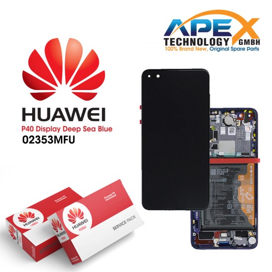 Huawei P40 (ANA-NX9 ANA-LX4) Display module LCD / Screen + Touch + Battery Deep Sea Blue 02353MFU