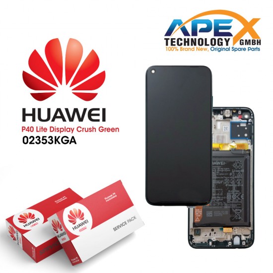 Huawei P40 Lite (JNY-L21A JNY-LX1) Display module LCD / Screen + Touch + Battery Crush Green 02353KGA
