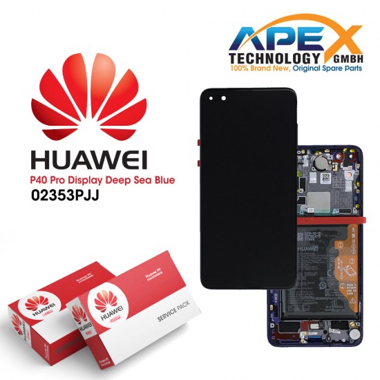 Huawei P40 Pro (ELS-NX9 ELS-N09) Display module LCD / Screen + Touch + Battery Deep Sea Blue 02353PJJ