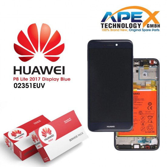 Huawei P8 Lite 2017 (PRA-L21) Display module LCD / Screen + Touch + Battery Blue 02351EUV