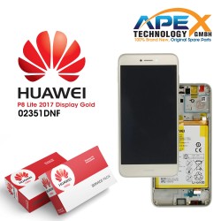 Huawei P8 Lite 2017 (PRA-L21) Display module LCD / Screen + Touch + Battery Gold 02351DYP