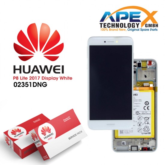 Huawei P8 Lite 2017 (PRA-L21) Display module LCD / Screen + Touch + Battery White 02351DYN