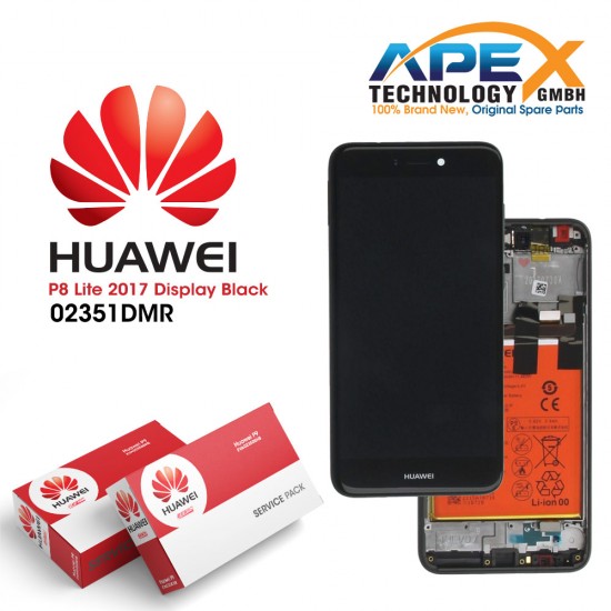 Huawei P8 Lite 2017 (PRA-L21) Display module LCD / Screen + Touch + Battery Black 02351DYM