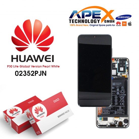Huawei P30 Lite (24 MP MAIN) (2019) WHITE LCD / Screen + Touch + Pearl White 02352PJN