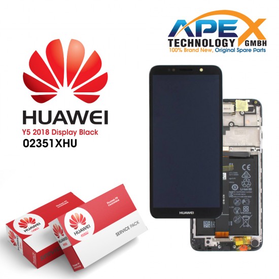 Huawei Y5 2018 (DRA-L22) Display module LCD / Screen + Touch + Battery Black 02351XHU