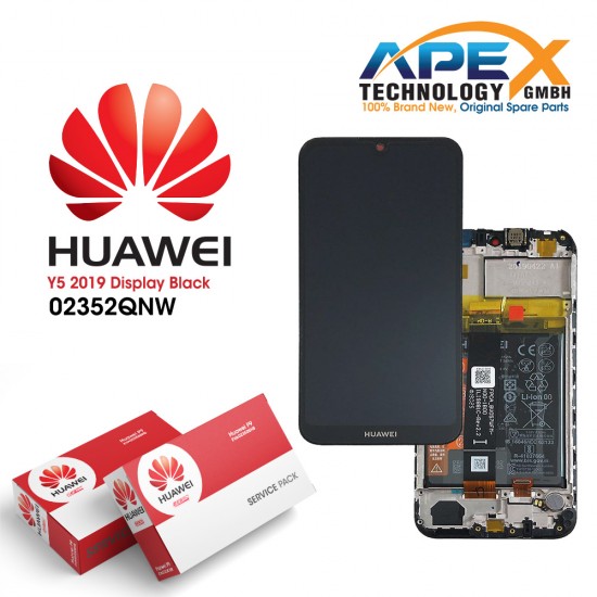 Huawei Y5 (2019) BLACK Display module LCD / Screen + Touch + Battery Midnight Black 02352QNW