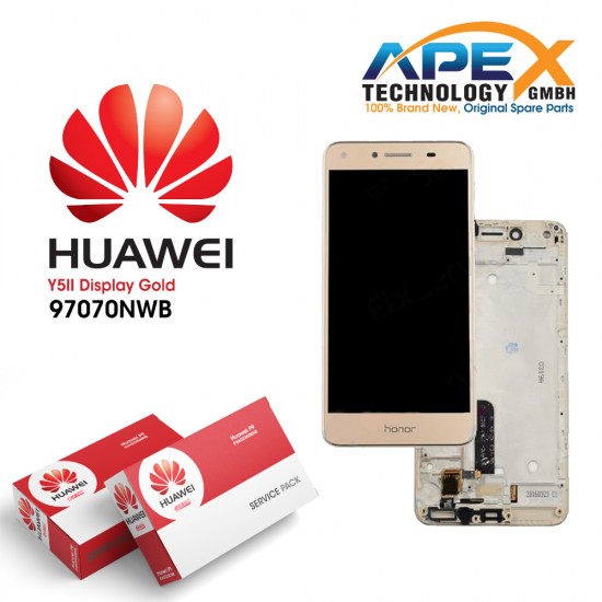 Huawei Y5 II 2016 4G (CUN-L21) Display module LCD / Screen + Touch Gold 97070NWB
