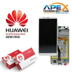 Huawei Y6 2018 (ATU-L21, ATU-L22) Display module LCD / Screen + Touch + Battery White 02351WLK