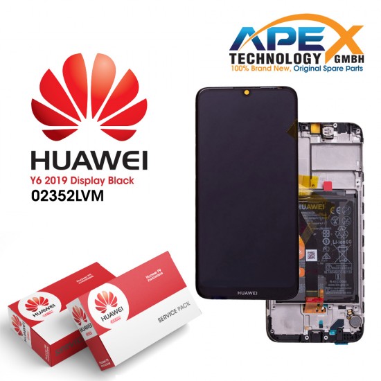 Huawei Y6 2019 (MRD-LX1) Display module LCD / Screen + Touch + Battery Midnight Black 02352LVM