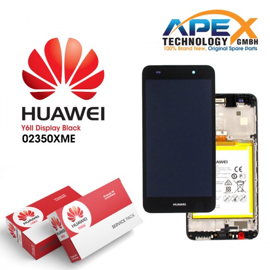 Huawei Y6 II (CAM-L21) Display module LCD / Screen + Touch + Battery Black 02350XME