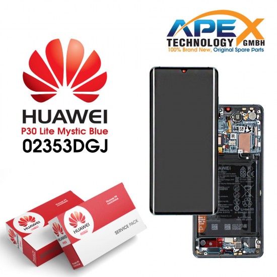 Huawei P30 Pro (VOG-L09 VOG-L29) Display module LCD / Screen + Touch + Battery Mystic Blue 02353DGJ