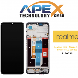 Realme C35 / Narzo 50A Prime (4G) (2022) BLACK LCD Display module LCD / Screen + Touch - 4130056