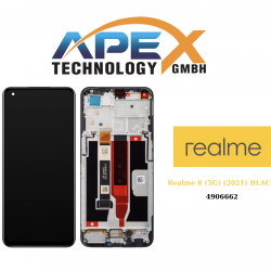 Realme 8 (5G) (2021) BLACK Display module LCD / Screen + Touch 4906662