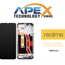 Realme 7i (Global) / Narzo 20 (4G) (2020) BLACK LCD Display module LCD / Screen + Touch - 4905315