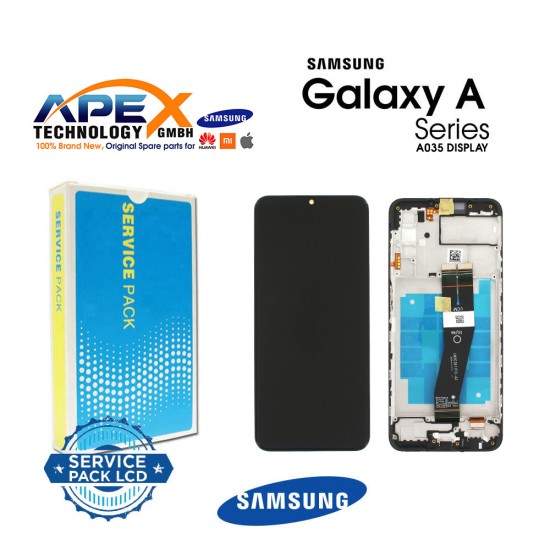 Samsung Galaxy SM-A035F (A03 2022) BLACK NON EU CODE (With Frame) Display module LCD / Screen + Touch Black GH81-21625A