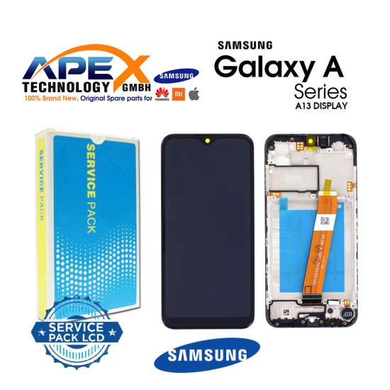Samsung Galaxy A135 (A13 4G 2022) (With Frame) Display module LCD / Screen + Touch Black GH82-28508A OR GH82-28653A