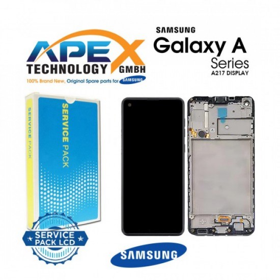 Samsung SM-A217 Galaxy A21s Display module LCD / Screen + Touch Black (with frame)  - GH82-24641A OR GH82-24642A OR GH82-23137A