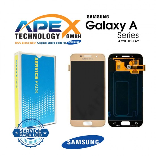 Samsung Galaxy A320 (A3 2017) GOLD Display module LCD / Screen + Touch Gold GH97-19732B OR GH97-19753B