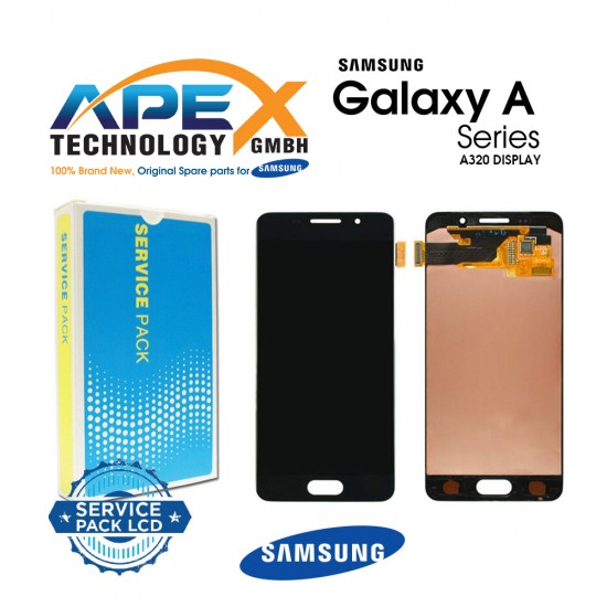 Samsung Galaxy A320 (A3 2017) BLACK Display module LCD / Screen + Touch - Black - GH97-19732A OR GH97-19753A