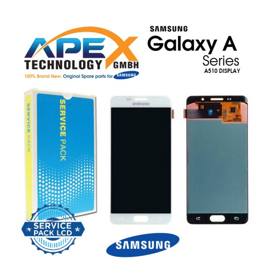 Samsung Galaxy A5 2016 (SM-A510F) Display module LCD / Screen + Touch White GH97-18250A
