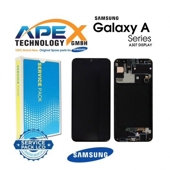 Samsung Galaxy A307 (A30s 2019) BLACK (With Frame) Display module LCD / Screen + Touch GH82-21190A OR GH82-21329A OR GH82-21385A OR GH82-21189A 