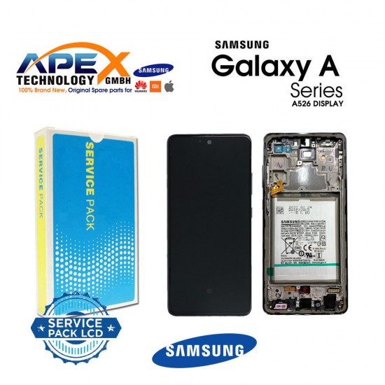 Samsung Galaxy SM-A526 / A525 (A52 5G / 4G 21 ) Display module LCD / Screen + Touch Blue + Btry GH82-25229B OR GH82-25230B