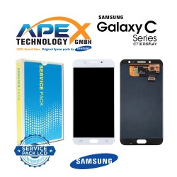 Samsung Galaxy C8 (SM-C710F) Display module LCD / Screen + Touch White GH97-21073B