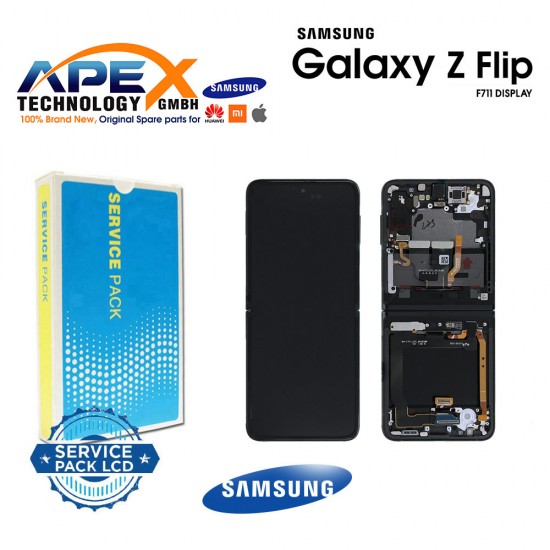 Samsung Galaxy Z Flip 3 5G 2021 (SM-F711 No Camera) Display module LCD / Screen + Touch Black GH82-27243A OR GH82-27244A OR GH82-27443A